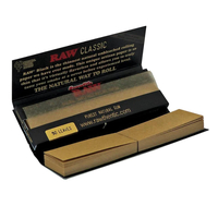 1 RAW Black King Size 32 Papers + Filter Tips - Extra Fine Natural Connoisseur