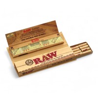 RAW Natural King Size Slim Papers + Pre Rolled Tips Classic Connoisseur Paper