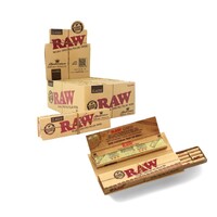 Box of 24 - RAW Natural King Size Slim Papers + Pre Rolled Tips Classic Paper