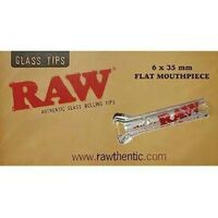 RAW Glass Tip Round Mouthpiece Filter Smoking Papers Tips 6 x 34mm