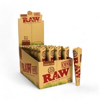 Box of 32 RAW x 6 pack 1 1/4 Pre Rolled 192 Cones Organic Hemp Natural Paper