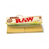 Raw King Size Slim Organic Connoisseur Rolling Papers with Tips