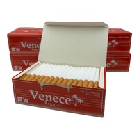 500x Venece Premium Regular Filter Tubes King Size Cork Tobacco Cigarette Red