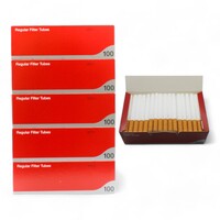 500x Ventti Premium Regular Filter Tubes King Size Cork Tobacco Cigarette Red