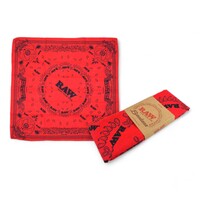 RAW Red Bandana - Premium 100% Cotton Face Cover Biker Headwear 54.6cm x 54.6cm