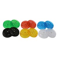 6cm Acrylic Manual Herb Tobacco Grinder Smoke Spice Crusher - Assorted