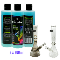 3 x BONGDEX Glass Cleaner Solution 300ml Bong Wash Water Pipe Original AUS MADE