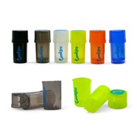 Smell Proof Storage Container Built-in Herb Grinder Crusher - Assorted Colours