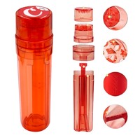 Red Flower Tower Herb Grinder Cone Filler 3-in-1 Roller Cigarette Machine 