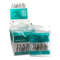 Dark Horse Menthol Ultra Slim Aqua 150 Filter Tip bag x 16 pack box - 2,400 tips