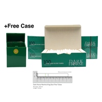 500x Dark Horse Menthol Filter Tubes King Size Tobacco Cigarette + Free Case