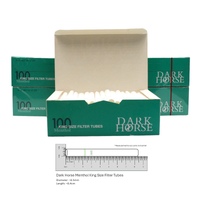 500x Dark Horse Full Flavour Menthol Filter Tubes King Size Cork Cigarette Green