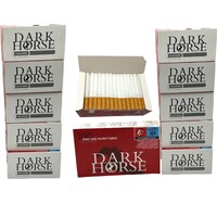 1200x Dark Horse Full Flavour Filter Tubes King Size Cork Tobacco Cigarette Red