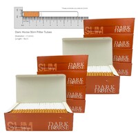 2000x Dark Horse Slim Filter Tubes Regular Size Cork Tobacco Cigarette Orange