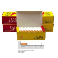 500 x Dark Horse Extra Long 24mm Filter Tubes King Size Tobacco Empty Cigarettrk Horse Extra Long Filter Tubes King Size Cork Tobacco Cigarette Yellow