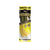 King Palm Banana Cream Flavoured Roll Smoking Tobacco Herbs - 2 Per Pack