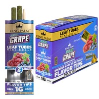 20 Pack Box of King Palm Peach Blue Grape - 2 Minis 