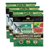 3 X King Palm Watermelon Wave Flavoured Filter Tips Smoking Tobacco - 6 Tips Total