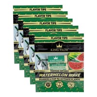 5 X King Palm Watermelon Wave Flavoured Filter Tips Smoking Tobacco - 10 Tips Total