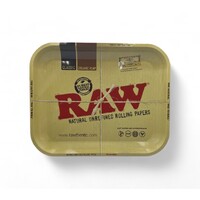 Large Raw Metal Rolling Tray Smoking Cigarette Classic Design - (34x27.5cm)